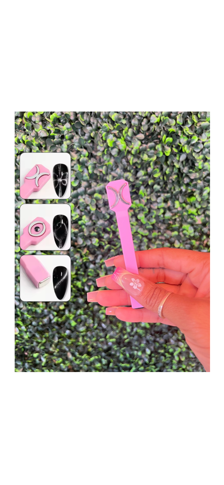PINK BUTTERFLY CAT EYE MAGNET