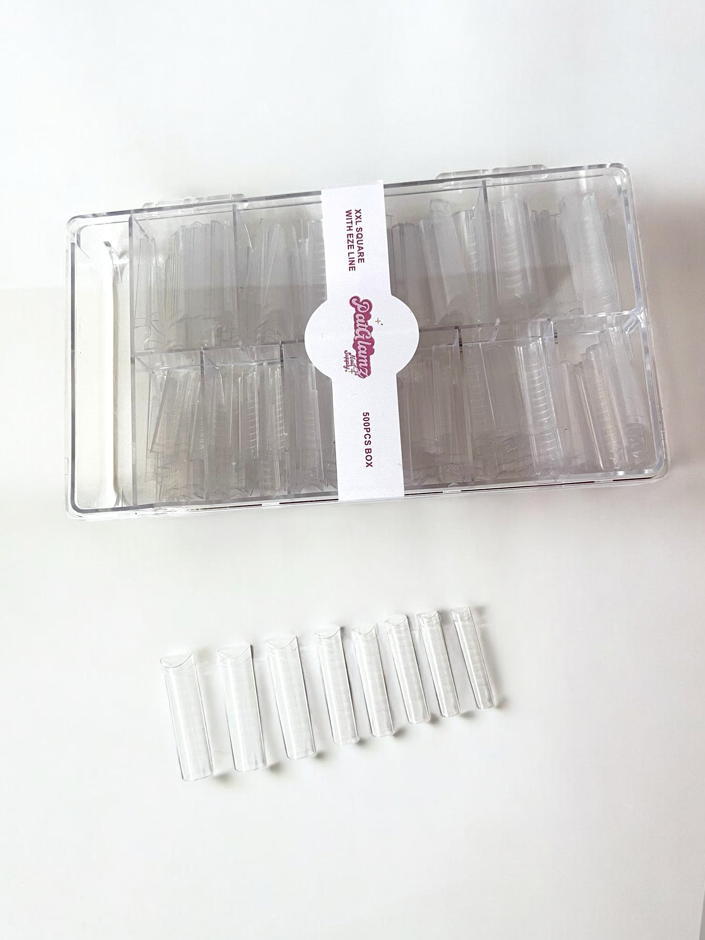 XL TAPPERD SQUARE TIPS EZE LINE NAIL TIPS