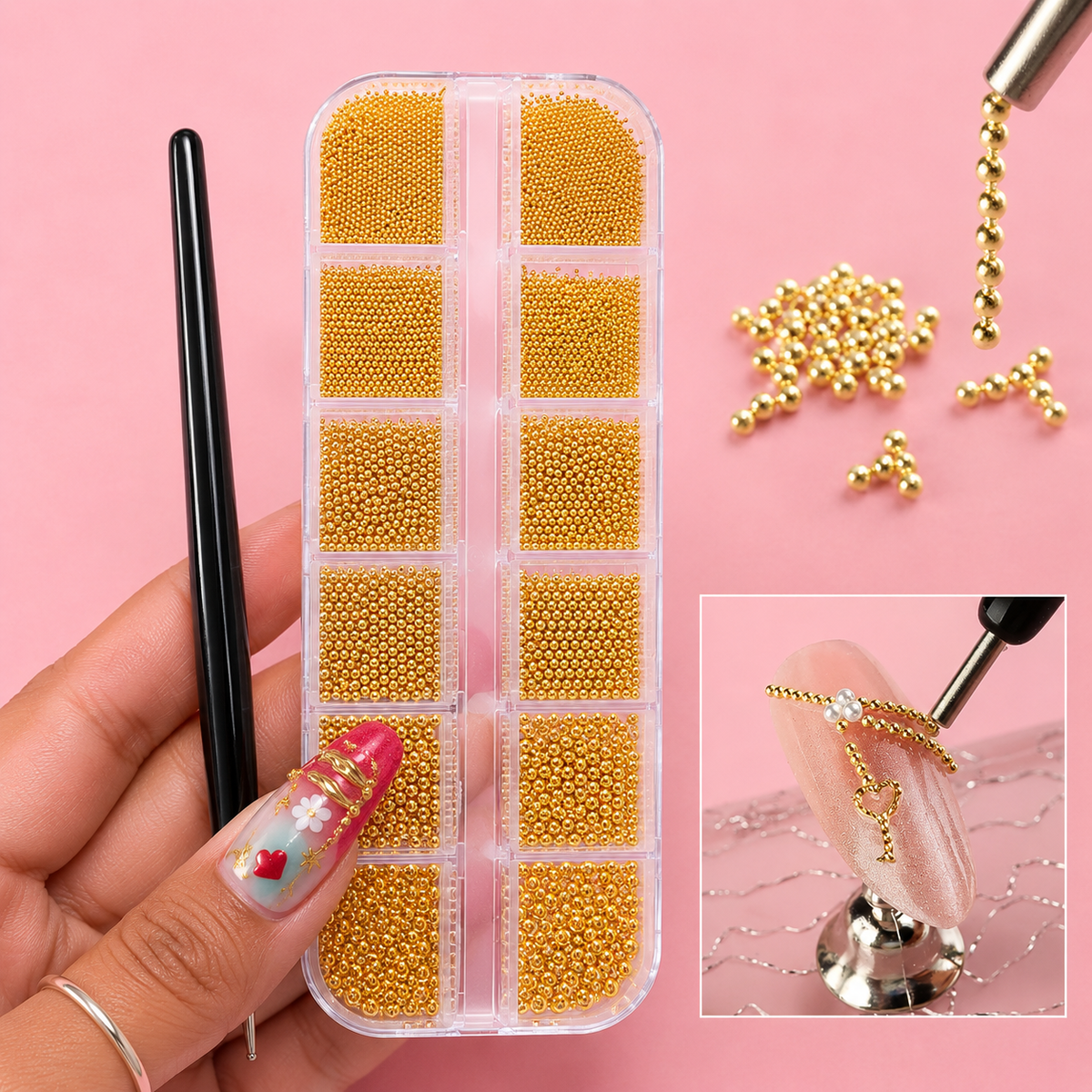Magnet Pen & Nail Art Bead Set