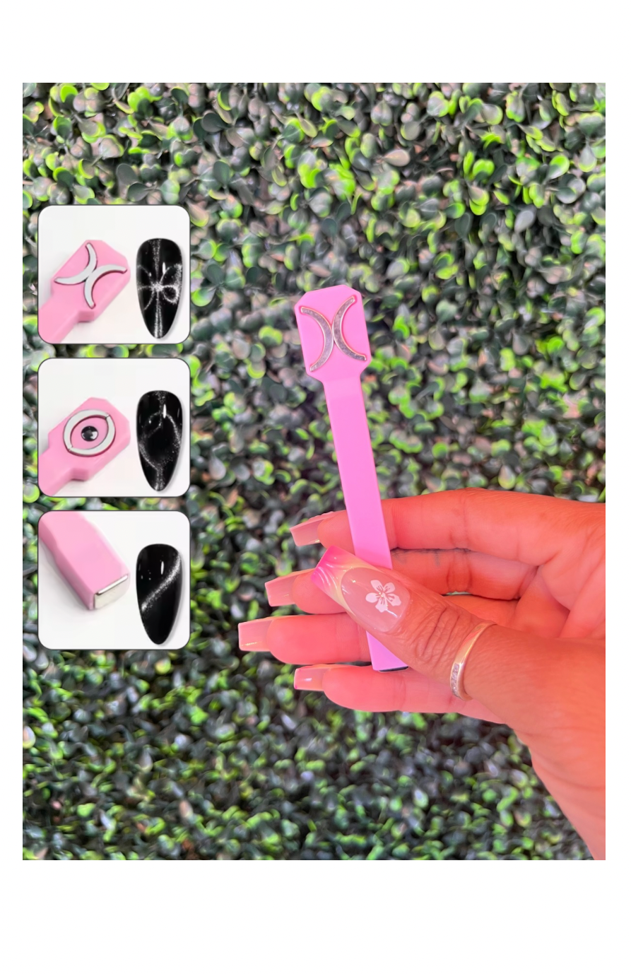 PINK BUTTERFLY CAT EYE MAGNET