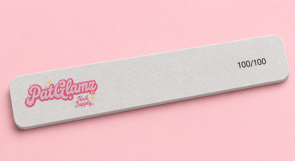 Acrylic Nail File- 100/100 Grit Rectangle (1 Single)