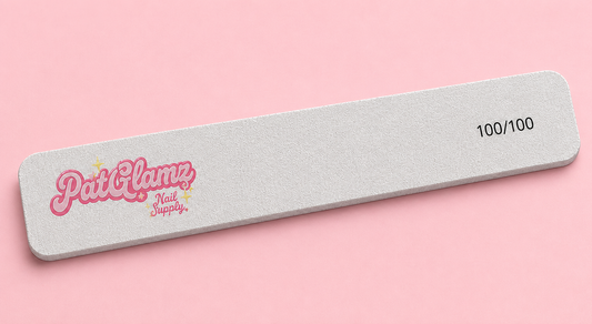 Acrylic Nail File- 100/100 Grit Rectangle (1 Single)